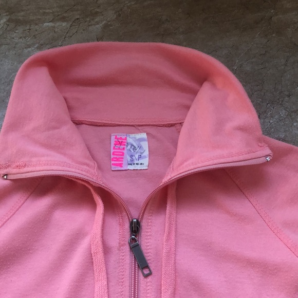 Peach Cowl Neck Zip Up - Picture 5 of 6